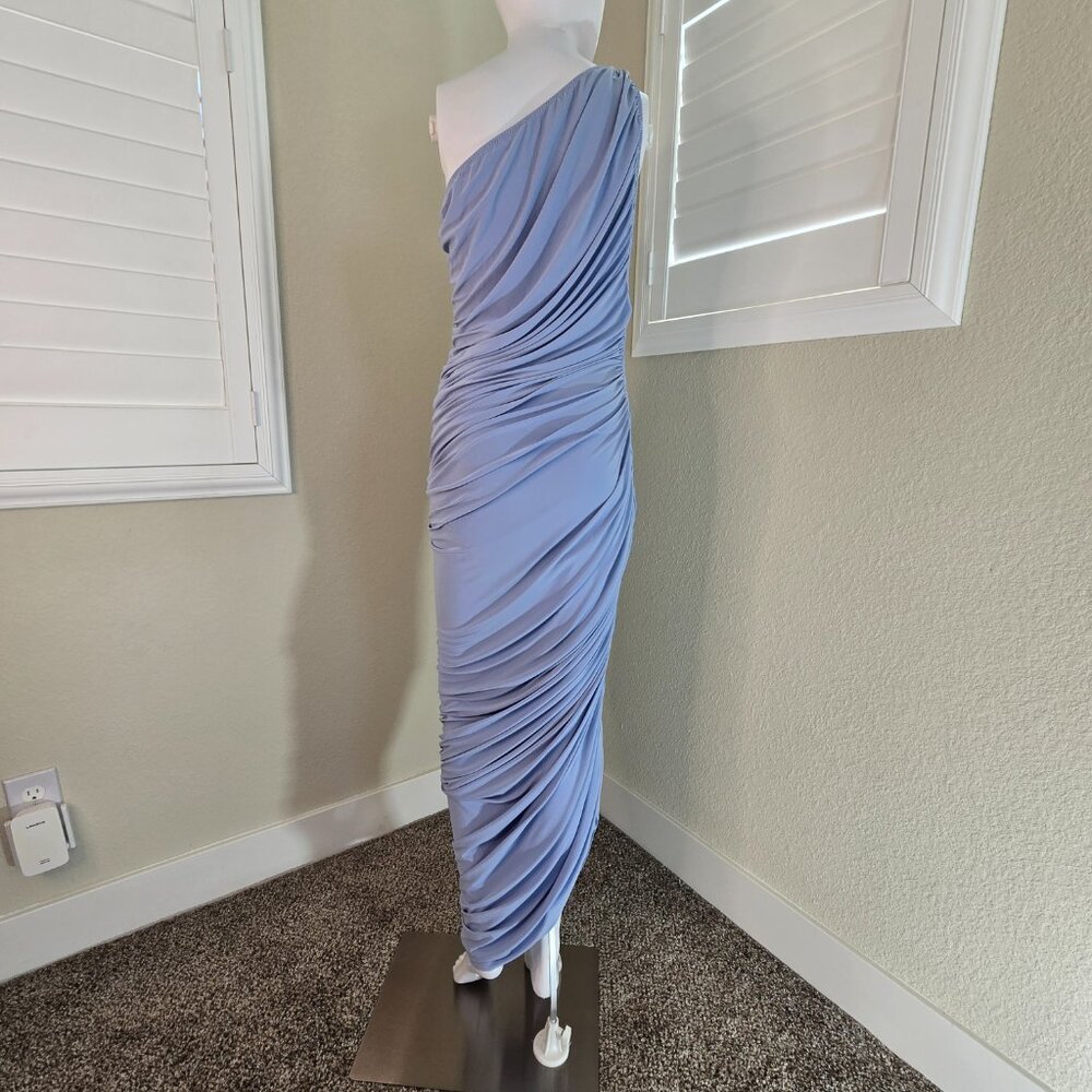 Norma Kamali Blue Draped Maxi Dress